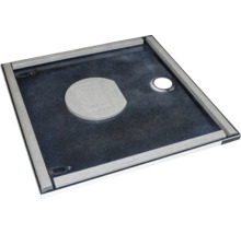 Duschwanne aus Mineralguss mit quadratischer Form