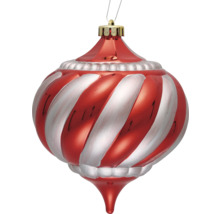 Dekorativer Christbaumschmuck mit Streifenmuster