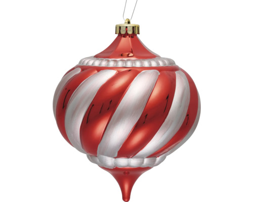 Dekorativer Christbaumschmuck mit Streifenmuster