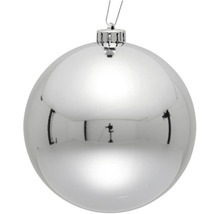 Silberfarbene Weihnachtskugel