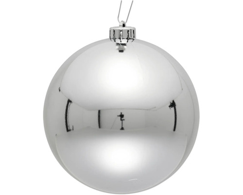 Silberfarbene Weihnachtskugel