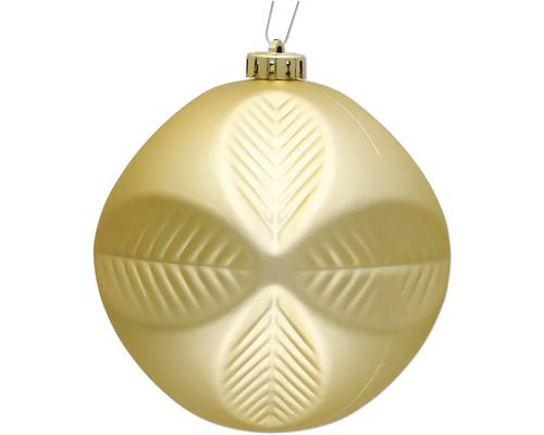 Goldene Weihnachtskugel mit Blattmuster
