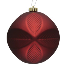 Roter Christbaumschmuck mit Blattmuster