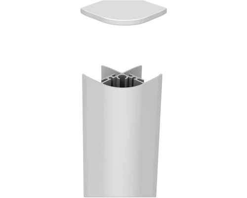 Eckprofil aus Kunststoff mit Endkappe