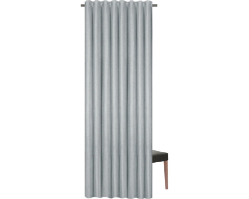 Grauer Vorhang mit Faltenaufhängung