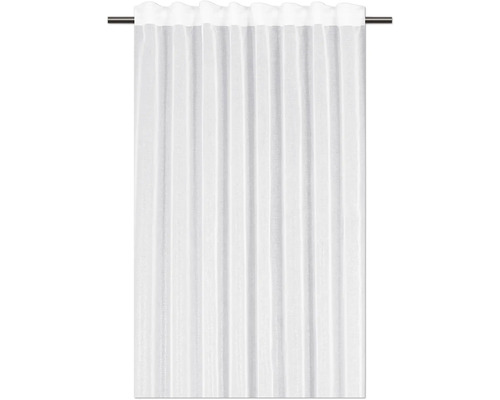 Gardine mit Kräuselbandaufhängung an einer Gardinenstange