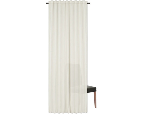 Gardine aus Stoff mit Faltenbandaufhängung