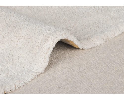 Detailansicht eines Teppichs mit hohem Flor