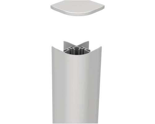 Eckregal mit Aluminiumprofil für den Innenausbau