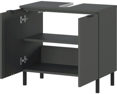 Waschbeckenunterschrank mit zwei Türen und zwei Regalböden
