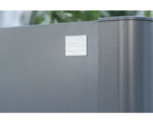 Biohort Logo auf einem Gartenprodukt, hergestellt in Österreich