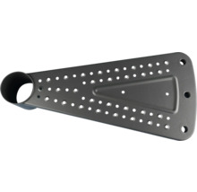 Stahltreppe Trittstufe mit Löchern für eine Wendeltreppe.