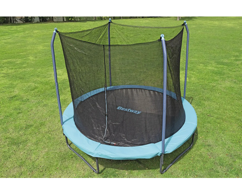 Rundes Gartentrampolin mit Sicherheitsnetz