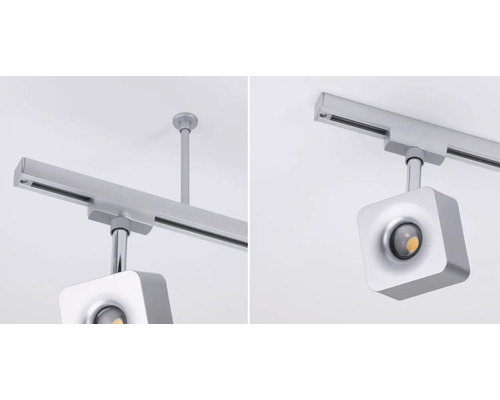 Deckenschiene mit quadratischem LED-Spot