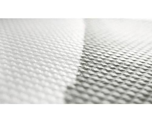 Nahaufnahme eines weißen, gewebten Stoffes mit Textur