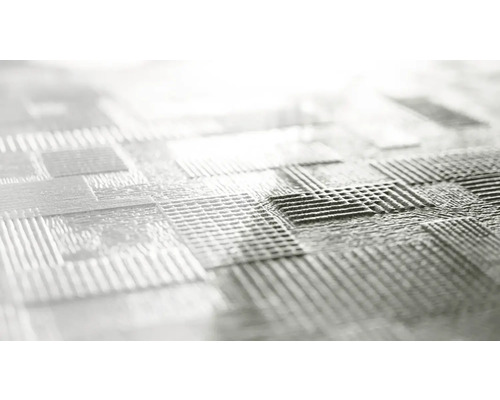 Detailaufnahme einer strukturierten Oberfläche mit einem quadratischen Muster.