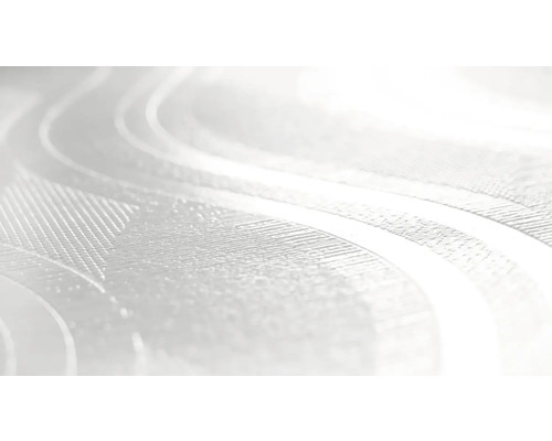 Nahaufnahme einer weißen Tapete mit Wellenmuster