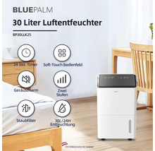 BluePalm Luftentfeuchter mit 30 Litern Fassungsvermögen im Wohnraum.