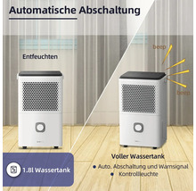 Luftentfeuchter mit Warnsignal für vollen Wassertank