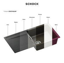 Schock Spüle Cristadur Farben: Puro, Magma, Stone, Silverstone, Bronze, Polaris, Berry