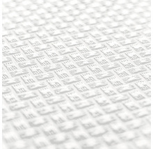 Nahaufnahme eines strukturierten, hellen Textilmaterials