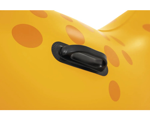 Detail eines aufblasbaren Schwimmtiers mit Haltegriff
