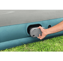 Detailansicht einer Luftmatratze mit Alwaysaire Pumpe