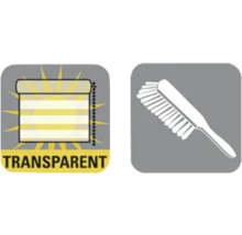 Symbol für Transparenz und Bürste