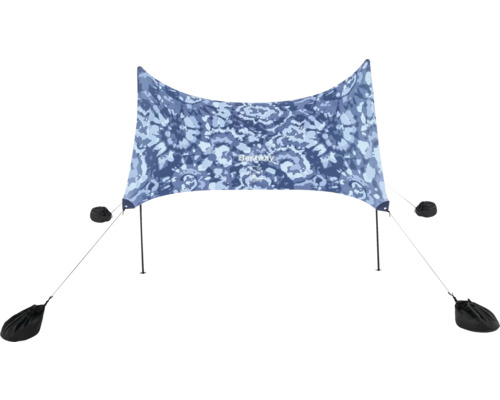 Strandmuschel mit Muster und Sandsäcken