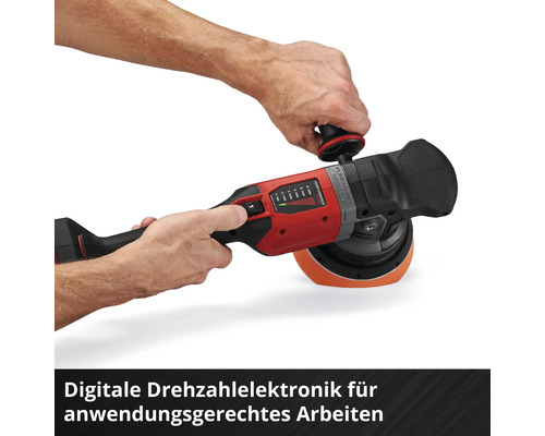 Rotierender Auto-Polierer in Verwendung mit digitaler Drehzahlelektronik