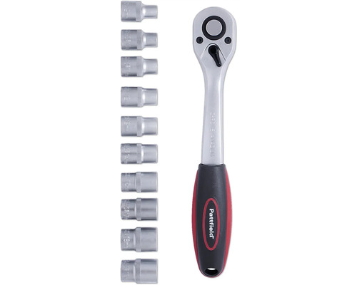 Ratschenschlüssel Set mit verschiedenen Steckschlüsseleinsätzen