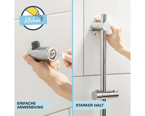 Duschstange zur Wandmontage mit Kleber