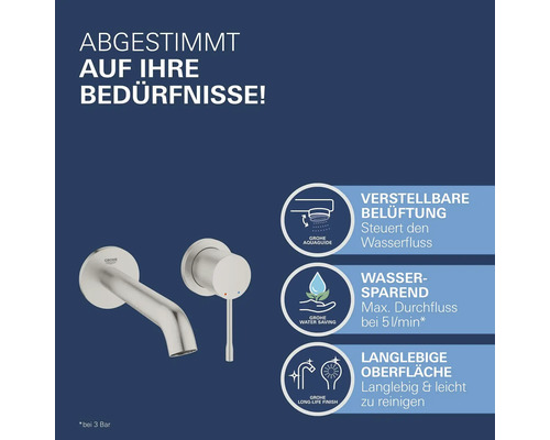 Grohe Armatur mit einstellbarer Belüftung, Wassersparfunktion und langlebiger Oberfläche