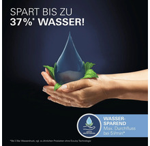Wassersparende Technologie mit maximal 5 Liter Durchfluss pro Minute