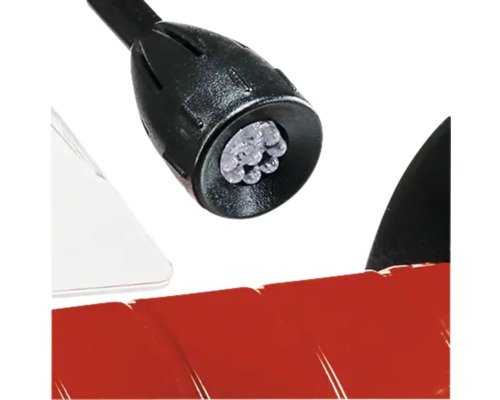 Nahaufnahme einer LED-Lampe mit flexiblem Arm