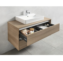 Waschtischunterschrank mit Schubladen und Aufsatzwaschbecken