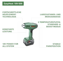 Bosch EasyHeat 18V-500 Heißluftpistole mit Akku