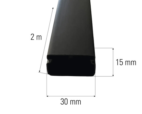 Zwei Meter lange Zaunlatte mit den Massen 30 mal 15 Millimeter.