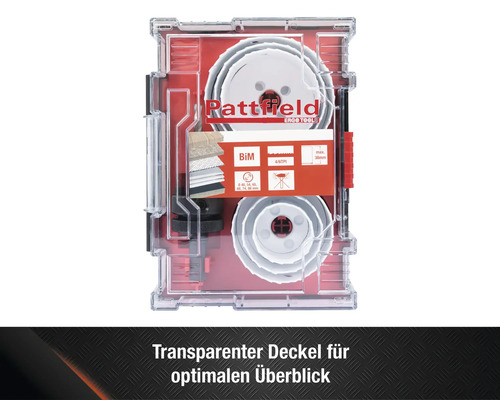 Pattfield Lochsägen Set im transparenten Koffer