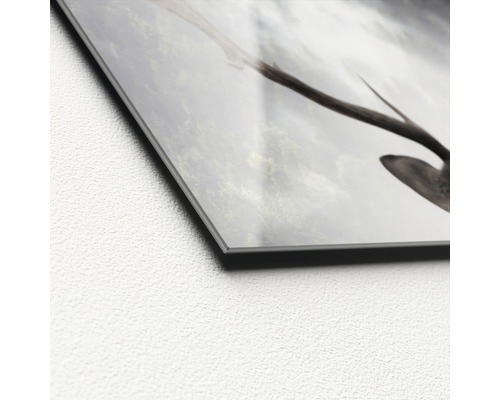 Detailansicht eines Glasbildes mit einem Motiv