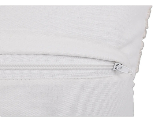 Detailansicht eines Kissenbezugs mit Reißverschluss