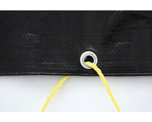 Plane mit Öse und Seil