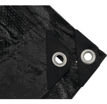 Detailansicht einer Plane mit Ösen zur Befestigung