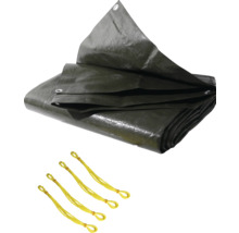 Abdeckplane aus Kunststoff mit Spannseilen