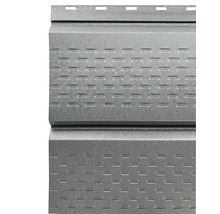 Nahaufnahme einer Fassadenverkleidung aus Metall