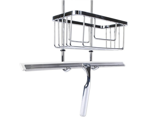 Duschregal mit Abzieher aus Metall