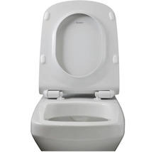 Keramiktoilette mit offenem Toilettendeckel