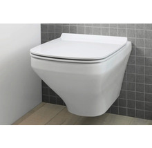 Wand-WC aus Keramik mit Deckel