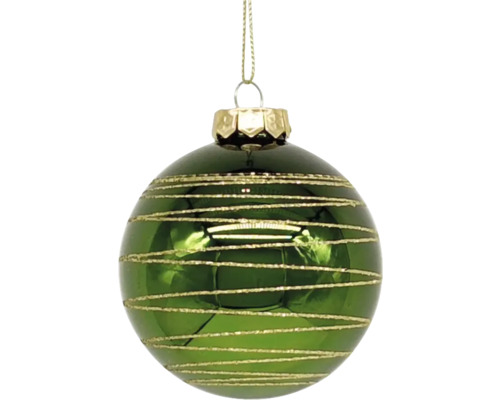 Christbaumkugel mit horizontalen Streifen