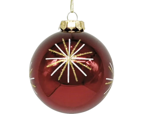 Weihnachtskugel mit Sternmuster